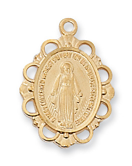 Gold over Sterling Miraculous Pendant