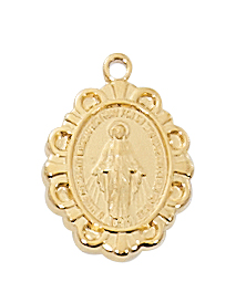 Gold over Sterling Miraculous Pendant