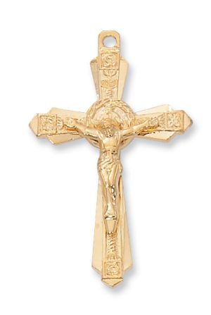 Gold over Sterling Crucifix Pendant