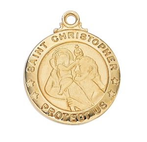 Gold over Sterling St. Christopher Pendant