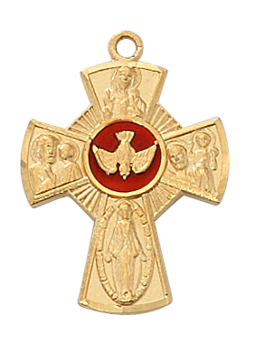 Gold over Sterling 4way Pendant Boxed