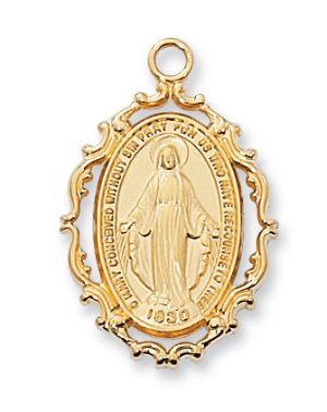 Gold over Sterling Miraculous Pendant