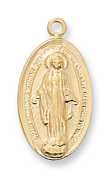 Gold over Sterling Miraculous Pendant