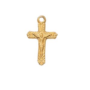 Gold over Sterling Crucifix Pendant