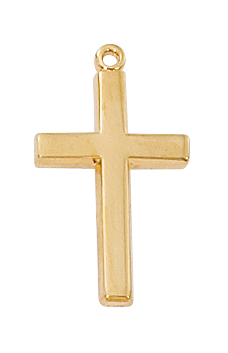Gold over Sterling Cross Pendant