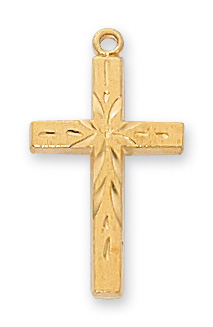 Gold over Sterling Cross Pendant