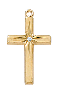 Gold over Sterling Cross Pendant