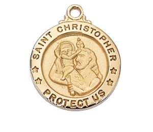 Gold over Sterling St. Christopher Pendant