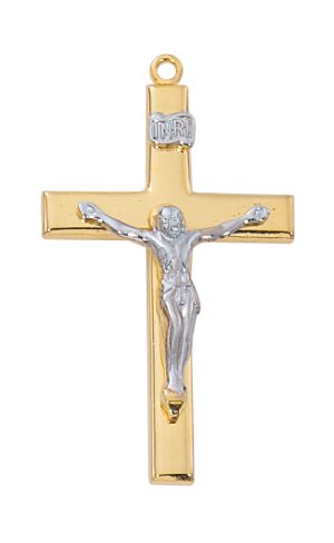 Gold over Sterling Crucifix Pendant