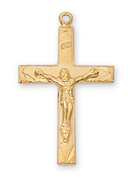 Gold over Sterling Crucifix Pendant