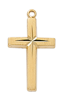 Gold over Sterling Cross Pendant
