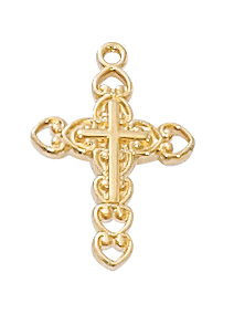 Gold over Sterling Cross Pendant