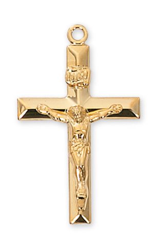 Gold over Sterling Crucifix Pendant