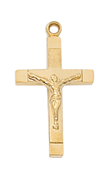 Gold over Sterling Crucifix Pendant