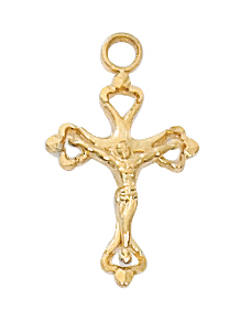 Gold over Sterling Crucifix Pendant