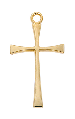 Gold over Sterling Cross Pendant