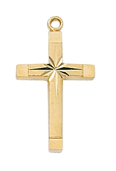 Gold over Sterling Cross Pendant