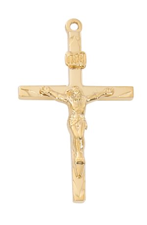 Gold over Sterling Crucifix Pendant