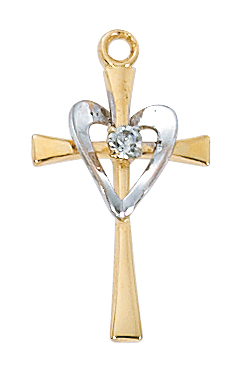 Gold over Sterling Cross Pendant