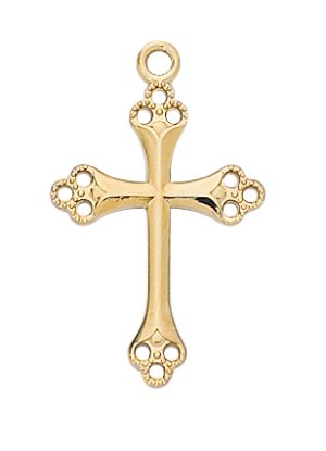 Gold over Sterling Cross Pendant