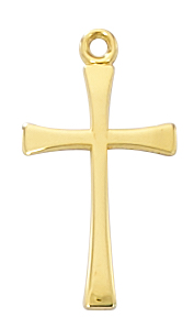 Gold over Sterling Cross Pendant Boxed
