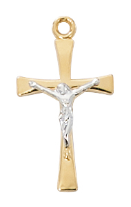 Gold over Sterling Crucifix Boxed