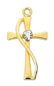 Gold over Sterling Cross Boxed