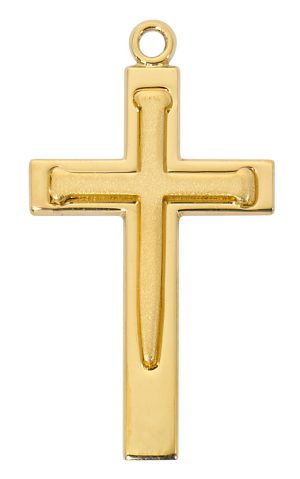 Gold over Sterling Silver Cross Boxed