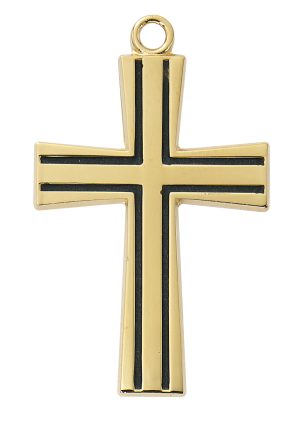 Gold over Sterling Silver Cross Boxed