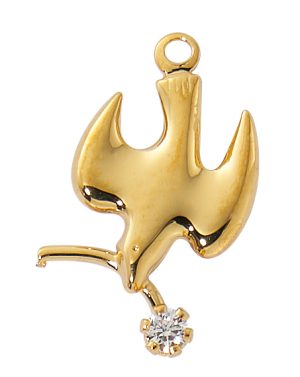 Gold over Sterling Silver Dove Boxed