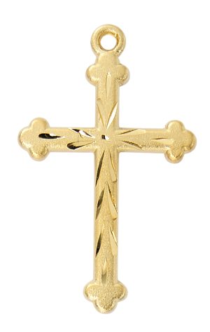 Gold over Sterling Silver Cross Boxed