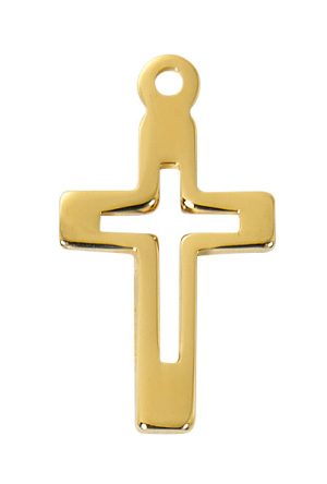 Gold over Sterling Silver cross boxed