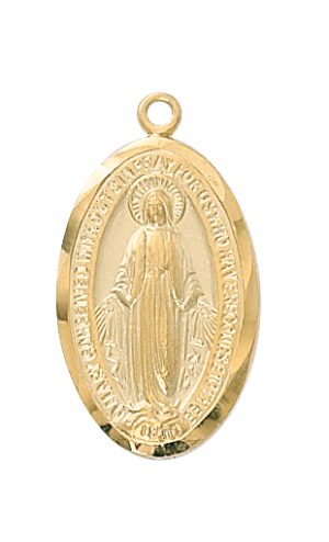 Gold over Sterling Miraculous Pendant