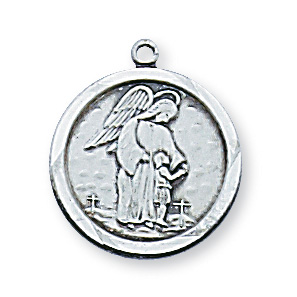 Sterling Silver Guardian Angel Pendant