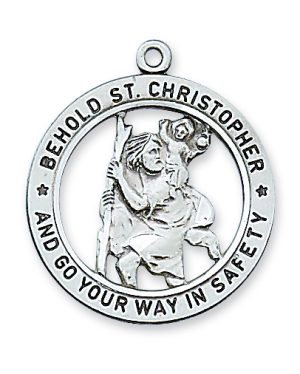 Sterling Silver St. Christopher Pendant
