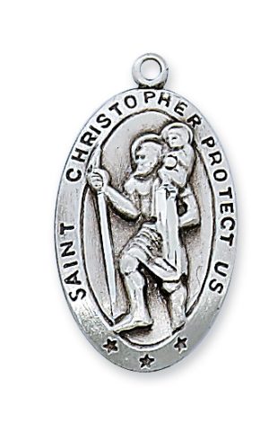 Sterling Silver St. Christopher Pendant