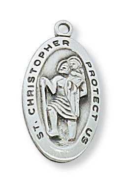 Sterling Silver St. Christopher Pendant