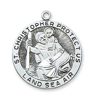 Sterling Silver St. Christopher Pendant