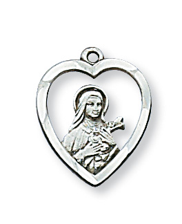Sterling Silver St. Therese Pendant