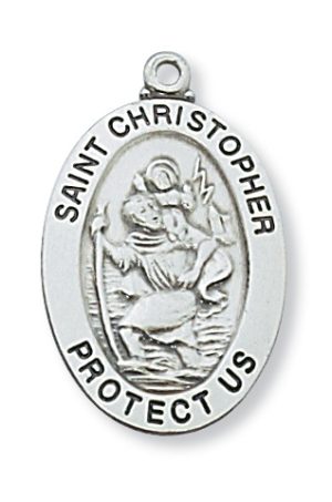 Sterling Silver St. Christopher Pendant