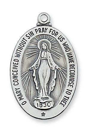 Sterling Silver Miraculous Pendant