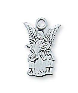 Sterling Silver Guardian Angel Pendant