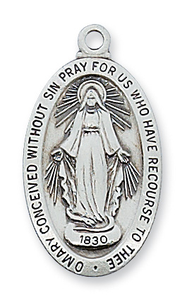 Sterling Silver Miraculous Pendant