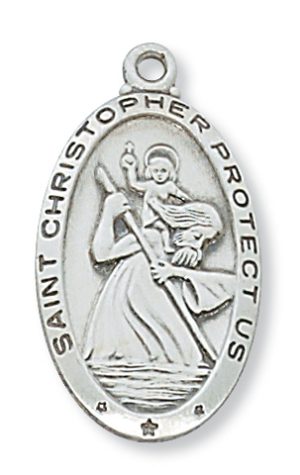 Sterling Silver St. Christopher Pendant