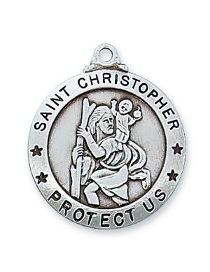 Sterling Silver St. Christopher Pendant