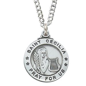Sterling Silver St. Cecilia Pendant