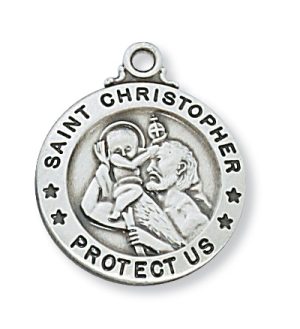 Sterling Silver St. Christopher Pendant