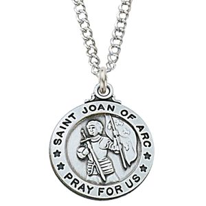 Sterling Silver St. Joan of Arc Pendant