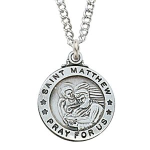 Sterling Silver St. Matthew the Evangelist Pendant