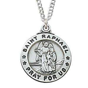 Sterling Silver St. Raphael Pendant